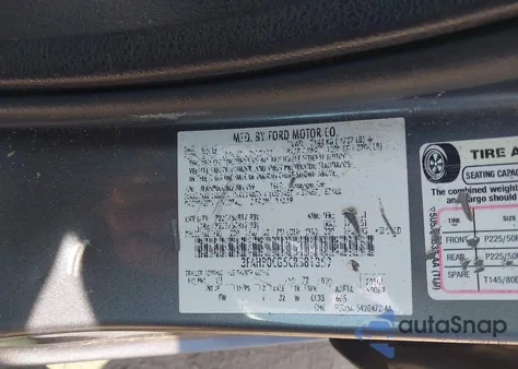 2012 Ford Fusion Sel z USA, uszkodzony, nr VIN 3FAHP0CG5CR381359
